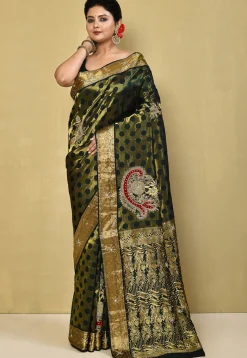 Pure Silk Kanchipuram Saree in Black