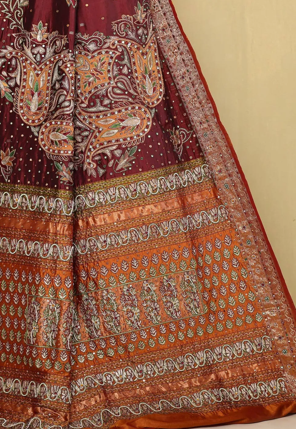 Pure Silk Kanchipuram Saree in Maroon