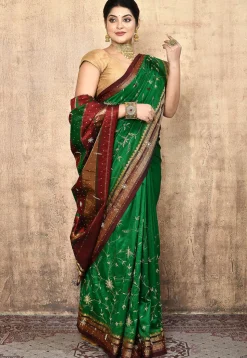 Pure Silk Kanchipuram Saree in Green