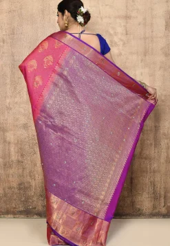 Pure Silk Kanchipuram Saree in Fuchsia