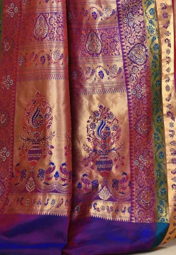 Pure Silk Kanchipuram Saree in Royal Blue