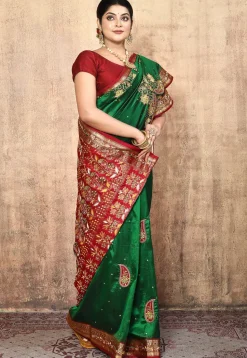 Pure Silk Kanchipuram Saree in Green