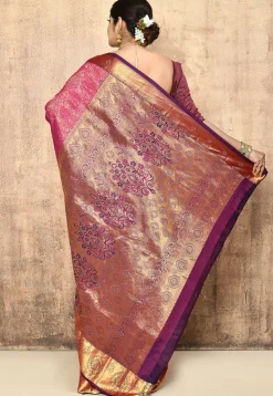 Pure Silk Kanchipuram Saree in Fuchsia