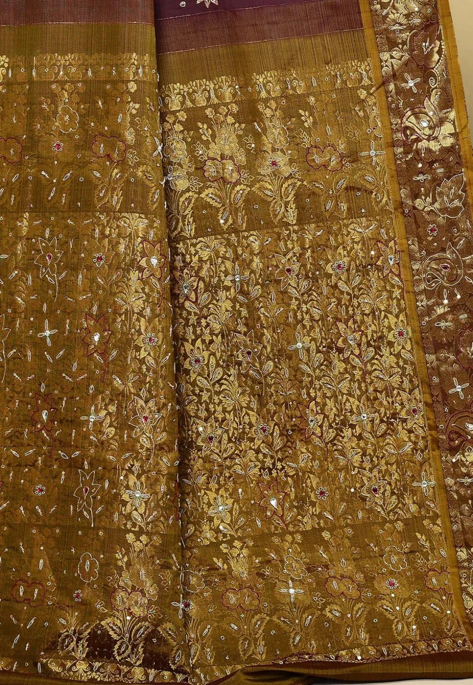 Pure Silk Kanchipuram Saree in Wine