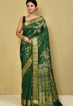 Pure Silk Kanchipuram Saree in Green