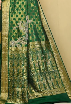 Pure Silk Kanchipuram Saree in Green
