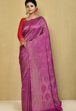 Pure Silk Kanchipuram Saree in Magenta