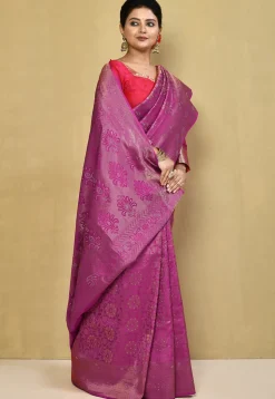 Pure Silk Kanchipuram Saree in Magenta