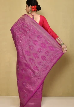 Pure Silk Kanchipuram Saree in Magenta