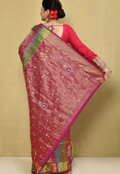 Pure Silk Kanchipuram Saree in Multicolor
