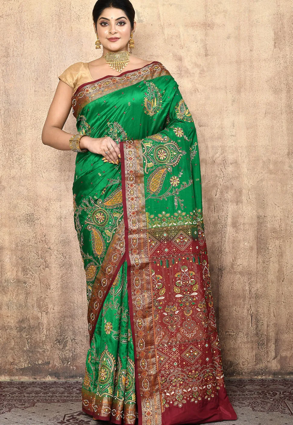 Pure Silk Kanchipuram Saree in Green