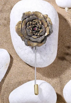 Regal Rose Metallic Lapel Pin