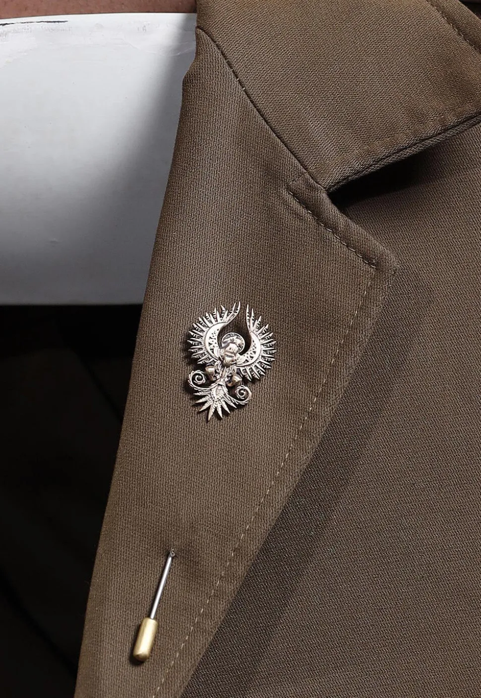 Rising Phoenix Metallic Lapel Pin
