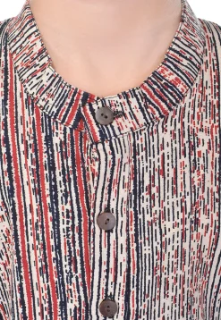 Sanganeri Printed Cotton Kurta Pajama in Multicolor