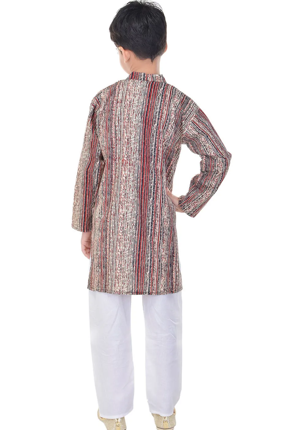 Sanganeri Printed Cotton Kurta Pajama in Multicolor