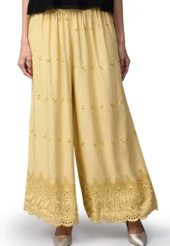 Schiffley Rayon Palazzo in Beige