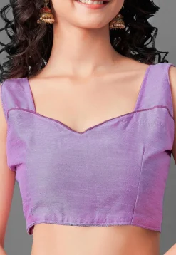 Sequinned Georgette Saree in Lilac