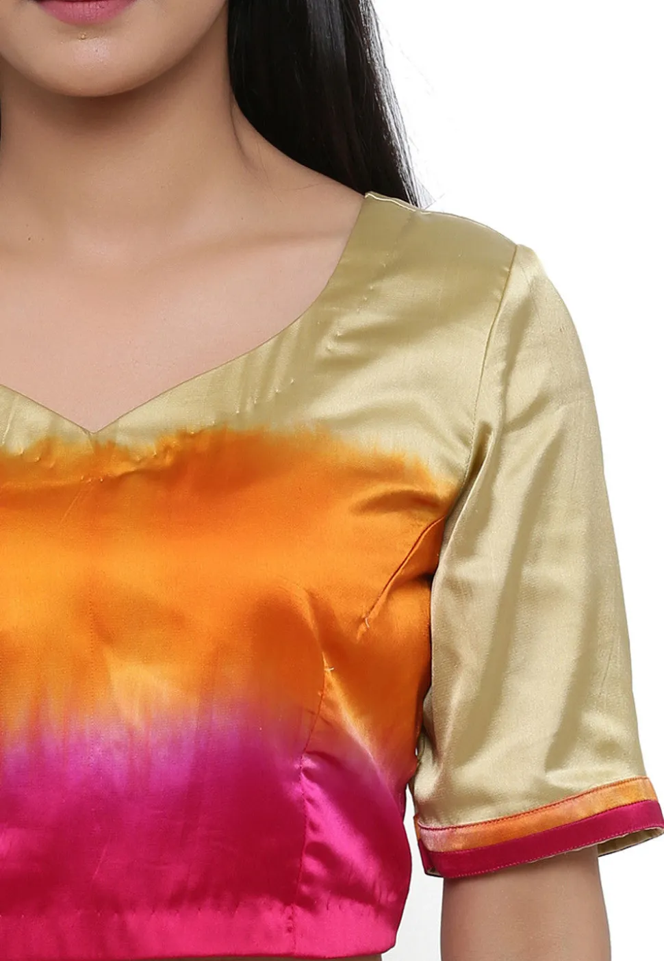 Shaded Satin Blouse in Multicolor