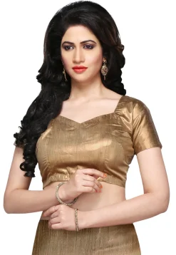 Shimmer Art Silk Blouse in Copper