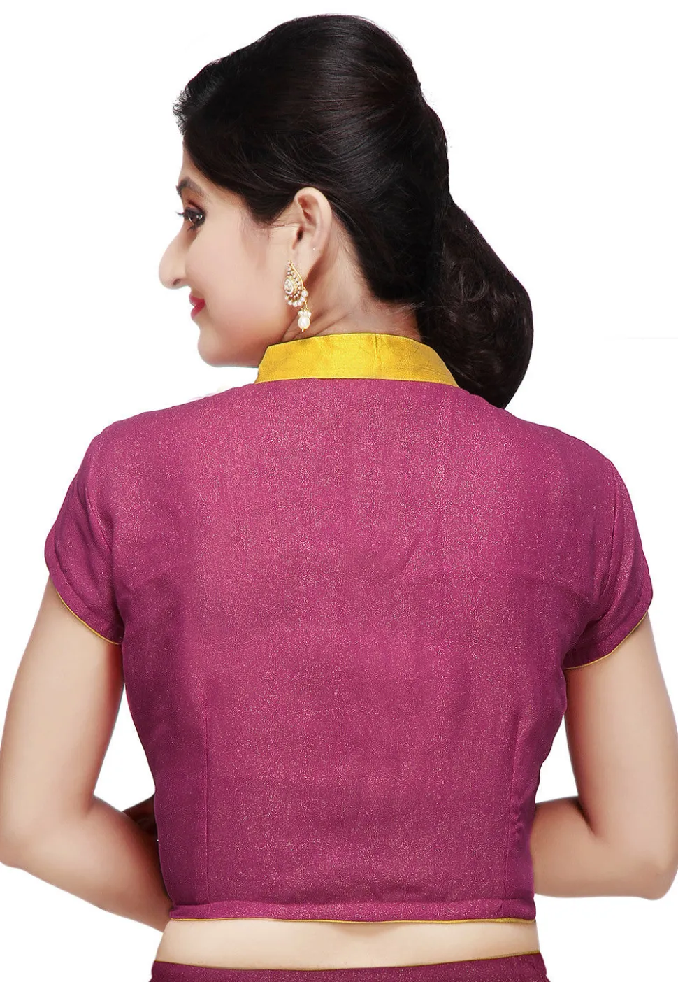 Shimmer Georgette Blouse in Magenta
