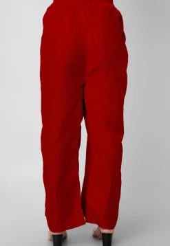Solid Color Art Silk Palazzo in Red