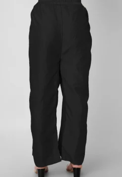 Solid Color Art Silk Palazzo in Black