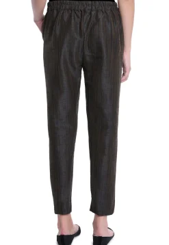 Solid Color Art Silk Pant in Black