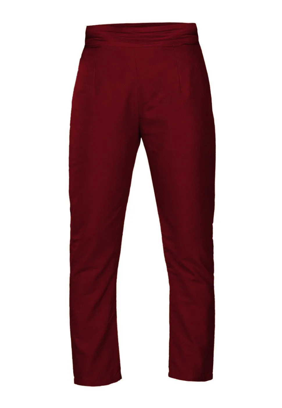 Solid Color Art Silk Pant in Wine