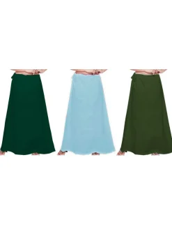 Solid Color Combo of Cotton Petticoat in Multicolor