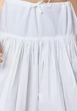 Solid Color Cotton Dhoti Pant in White