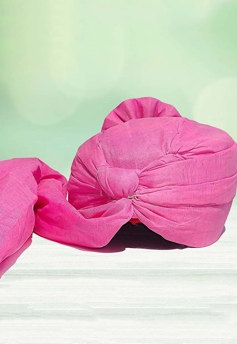Solid Color Cotton Kids Turban in Pink