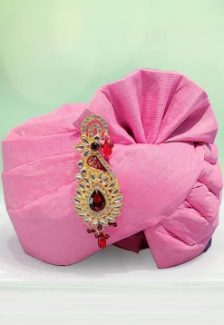 Solid Color Cotton Kids Turban in Light Pink