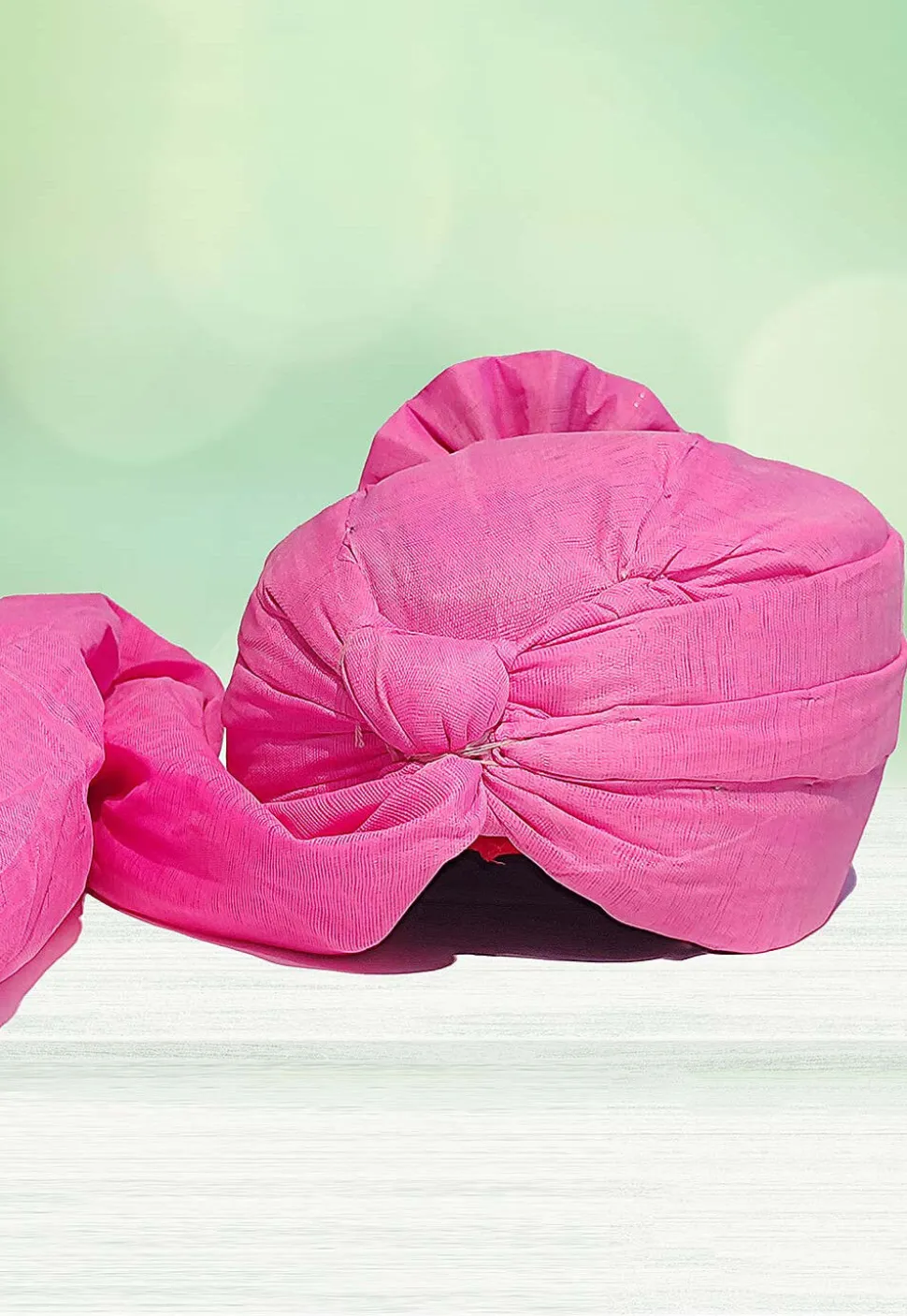 Solid Color Cotton Kids Turban in Light Pink