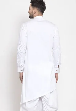 Solid Color Cotton Kurta White