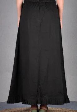 Solid Color Cotton Lycra (Elastane) Petticoat in Black