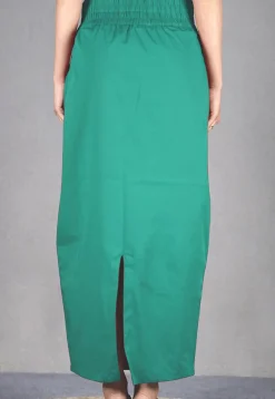 Solid Color Cotton Lycra Petticoat in Teal Green