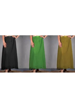 Solid Color Cotton Lycra Petticoat Combo Set in Multicolor