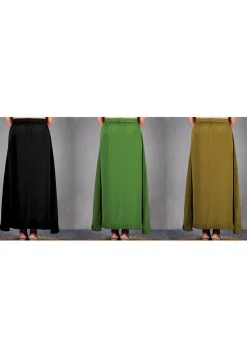 Solid Color Cotton Lycra Petticoat Combo Set in Multicolor