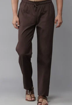Solid Color Cotton Pajama in Dark Brown