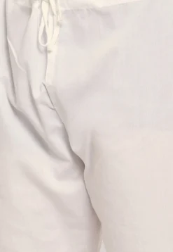 Solid Color Cotton Pajama in White