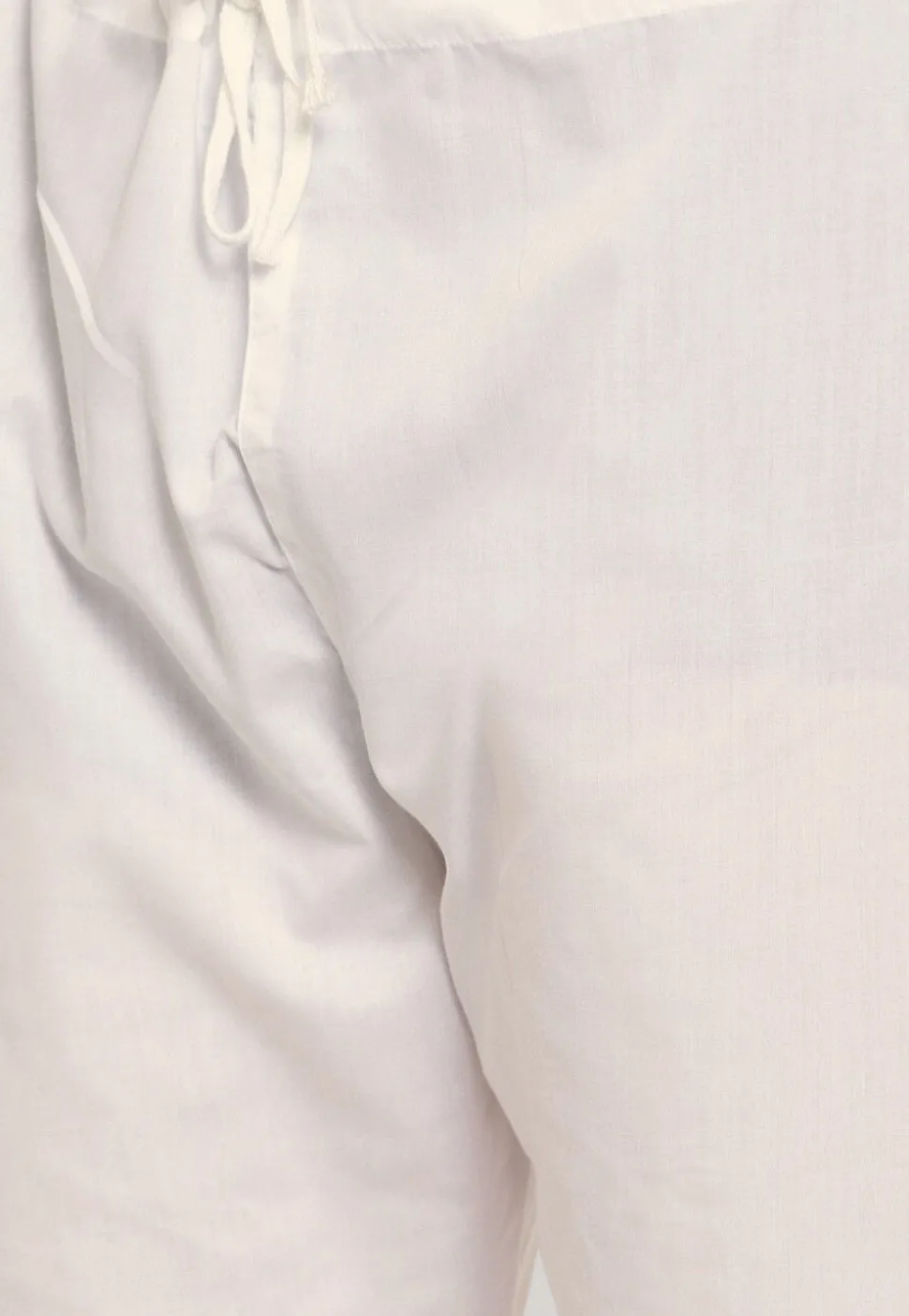 Solid Color Cotton Pajama in White
