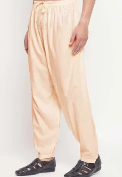Solid Color Cotton Pajama in Cream