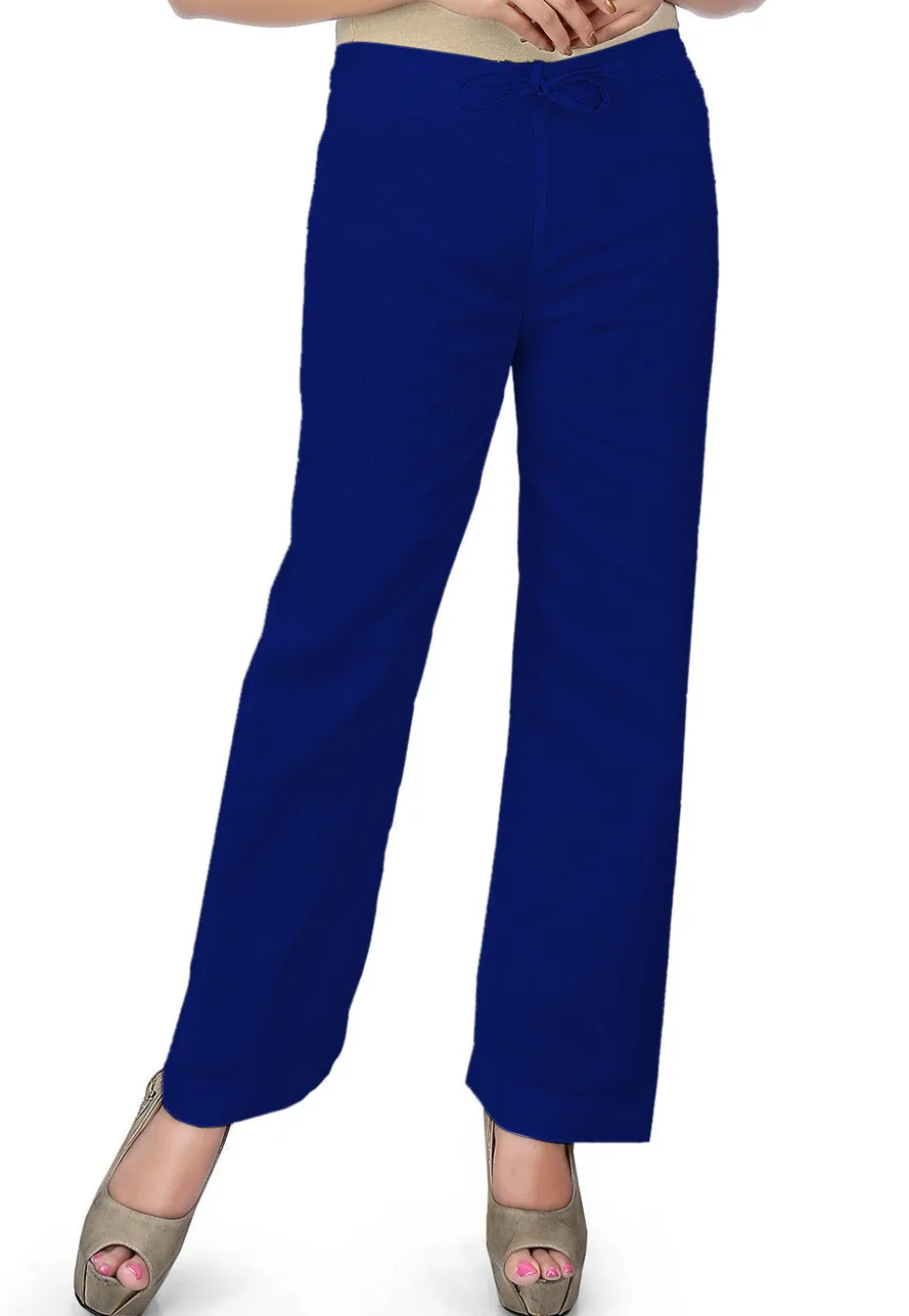 Solid Color Cotton Pant in Royal Blue