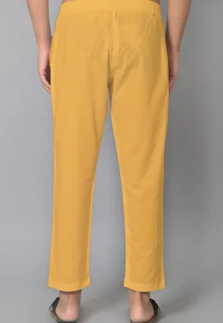 Solid Color Cotton Pant in Dark Beige