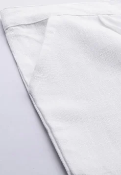Solid Color Cotton Pant in White