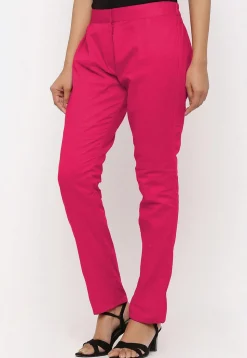 Solid Color Cotton Pant in Pink