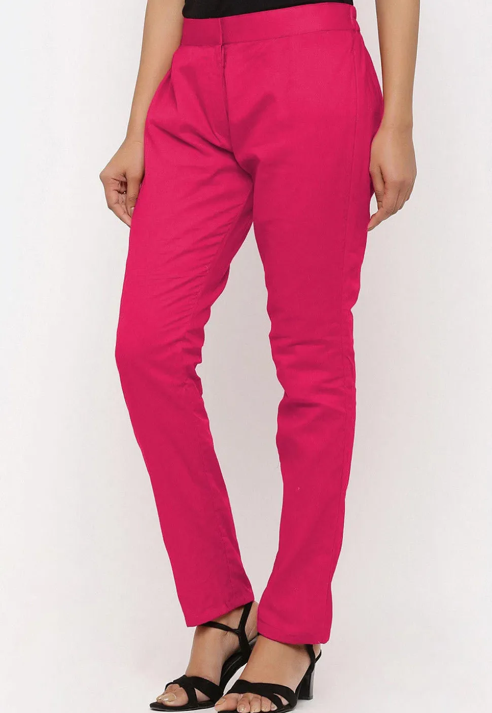 Solid Color Cotton Pant in Pink
