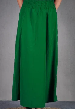 Solid Color Cotton Petticoat in Green