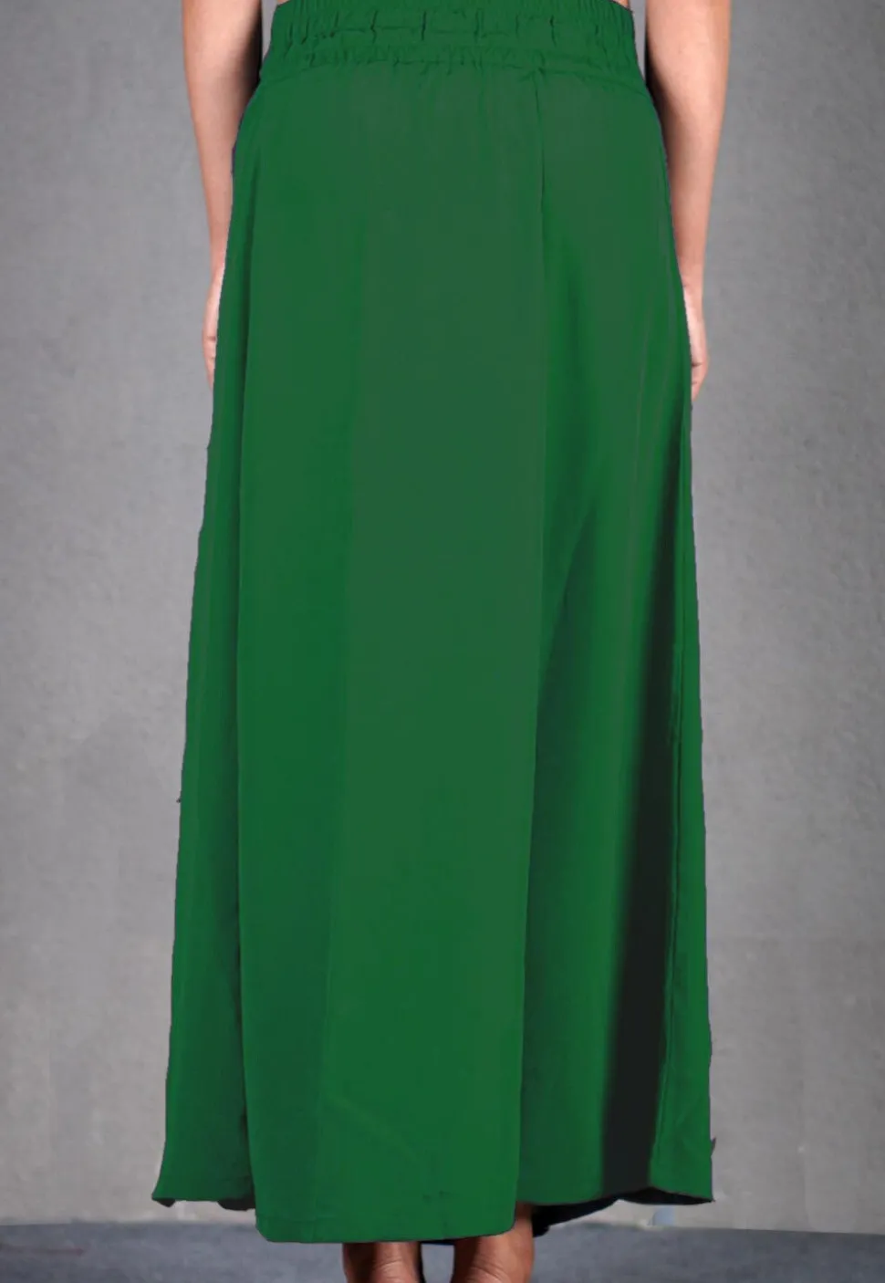 Solid Color Cotton Petticoat in Green