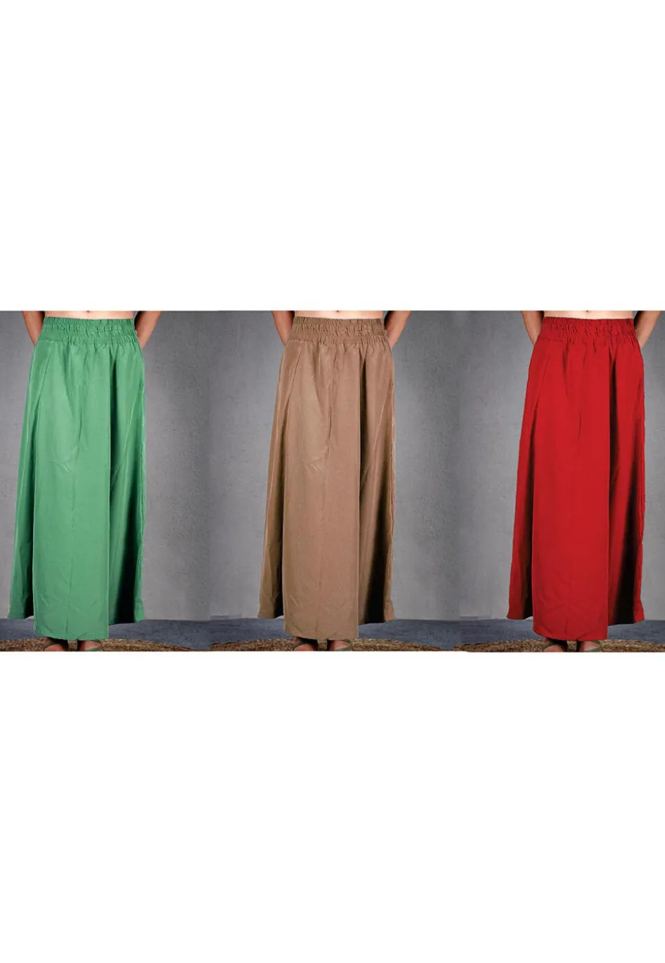 Solid Color Cotton Petticoat Combo Set in Multicolor